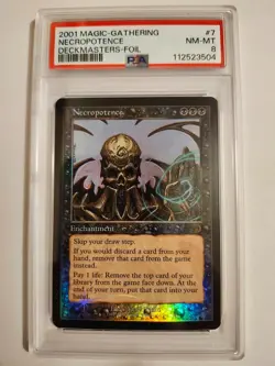 MTG 2001 Deckmasters Garfield Finkel Necropotence PSA MINT 8 - Image 1