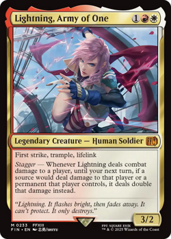 x1 Lightning, Army of One FIN Final Fantasy MTG 233 M/NM 1x - Image 1