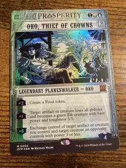 MTG Magic The Gathering Breaking News Oko Thief of Crowns FOIL VERY rare pull! - Image 1