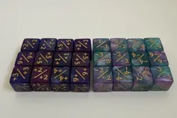 Magic the Gathering -Glitter Sparkle 6-Sided Counter Dice Set - 24 Pieces - MTG - Image 2