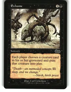 Magic the Gathering - Urza's Saga Exhume 134 Common 1998 - Image 1