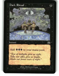Magic the Gathering - Mercadian Masques Dark Ritual 129 Common 1999 - Image 1