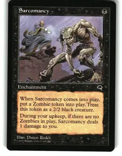 Magic the Gathering - Tempest Sarcomancy 154 Rare 1997 - Image 1