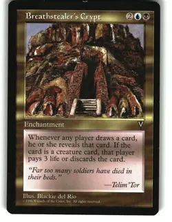 Magic the Gathering - Visions Breathstealer's Crypt 1997 Rare - Image 1
