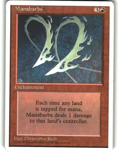 Magic the Gathering - Fourth Edition Manabarbs 1995 Rare - Image 1