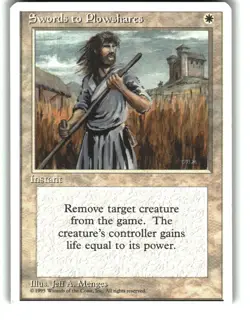 Magic the Gathering - Fourth Edition Swords to Plowshares 1995 302 Uncommon - Image 1