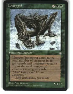 Magic the Gathering - Ice Age Lhurgoyf 1995 Rare - Image 1