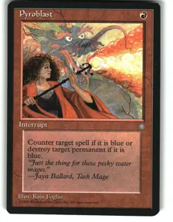 Magic the Gathering - Ice Age Pyroblast 1995 213 Common - Image 1