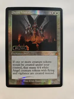 Magic MTG - Divine Visitation- Serial 261/500 Ravnica Remastered, Serialized - Image 1