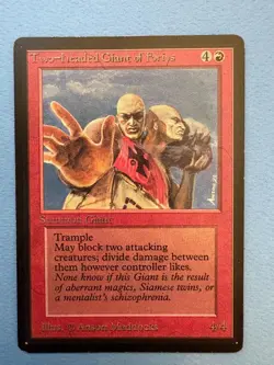 MTG Beta Edition, Two Headed Giant! 1993 Vintage Magic! Rare! - Image 1