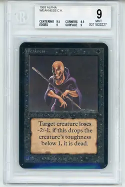 Weakness - Magic the Gathering Alpha - BGS 9 - Image 1