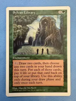 MTG 5th Edition, Sylvan Library! 1997 Vintage Magic! - Image 1