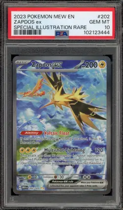 Pokemon Zapdos ex 151 MEW EN Special Illustration Rare #202 PSA 10 Gem Mint - Image 1