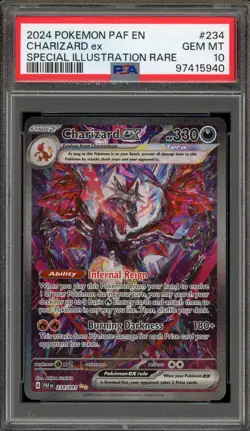 Pokemon Charizard ex Paldean Fates Special Illustration Rare #234 PSA 10 - Image 1