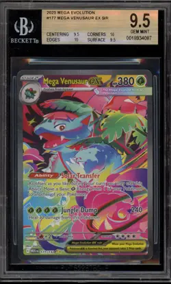Pokemon Mega Venusaur ex Mega Evolution Special Illustration Rare #177 BGS 9.5 - Image 1