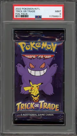 Pokemon Trick or Trade Authentic Sealed Booster Pack PSA 9 Mint - Image 1