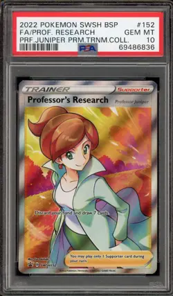 Pokemon Professor's Research Premium Tournament Coll. FA Promo SWSH152 PSA 10 - Image 1