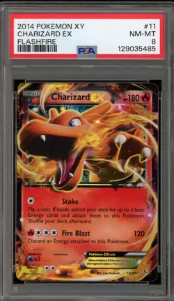 Pokemon Charizard EX XY Flashfire Holo Ultra Rare #11 PSA 8 - Image 1
