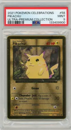 2021 Pokemon Celebrations Ultra-Premium Collection Pikachu #58 PSA 9 Mint - Image 1
