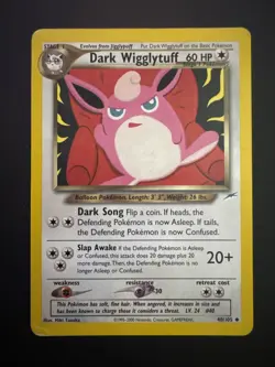 Pokemon Dark Wigglytuff Neo Destiny 40/105 Uncommon Non-Holo - Image 1