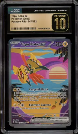 Pokemon Tapu Koko ex Paradox Rift Special Illustration Rare #247 CGC 10 Pristine - Image 1