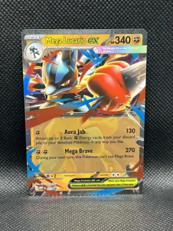 Mega Lucario ex 012 PROMO BLACK STAR HOLO Mega Evolution Pokemon Me01 English - Image 3