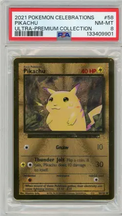2021 Pokemon Celebrations Ultra-Premium Collection Pikachu #58 PSA 8 - Image 1