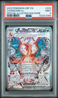 Pokemon Charizard ex Special Illustration Rare PSA 9 Obsidian Flames 223/197 - Image 1