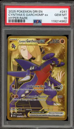 Pokemon Cynthia's Garchomp ex Destined Rivals Hyper Rare #241 PSA 10 Gem Mint - Image 1