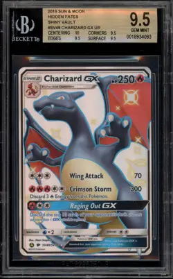 Pokemon Charizard GX Hidden Fates Full Art #SV49 BGS 9.5 - Image 1