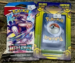 Pokemon Sword & Shield BATTLE STYLES Hanger Booster Pack Factory Sealed + EXTRA! - Image 1