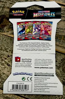 Pokemon Sword & Shield BATTLE STYLES Hanger Booster Pack Factory Sealed + EXTRA! - Image 3