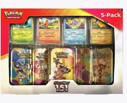 Pokemon 151 Costco Mini Tin Two Box Set of 5-Pack Mini Tins SEALED - Image 1