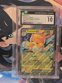 Pokemon TCG Pawmot EX Gem Mint 10 CGC Obsidian Flames - Image 1
