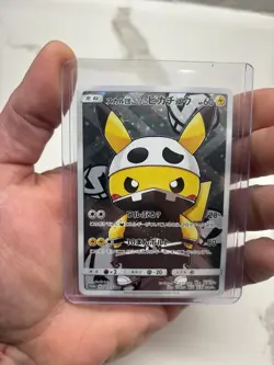 Pokemon Tcg Pretend Team Skull Pikachu #13/SM-P- Japanese Poncho Pikachu NM+ - Image 3