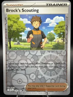 Pokemon TCG - Brock's Scouting - 146/159 - SV09: Journey Together - Revere Holo - Image 1
