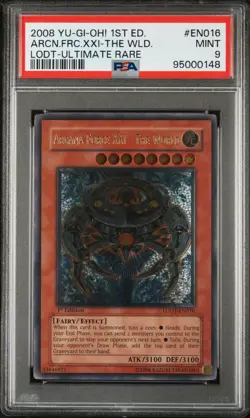 2008 Arcana Force XXI - The World Ultimate Rare Yu-Gi-Oh! LODT PSA 9 - Image 1