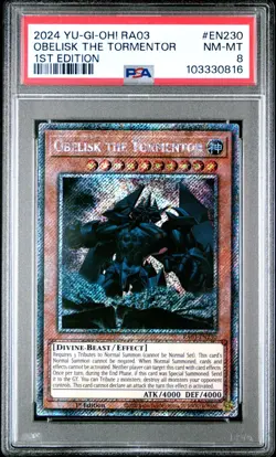 Obelisk the Tormentor - PSA 8 - RA03-EN230 - Platinum Secret Rare - Yugioh - Image 1