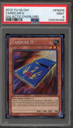 Yu-Gi-Oh! Carcar D Galactic Overlord Unlimited Secret Rare GAOV-EN006 PSA 9 Mint - Image 1