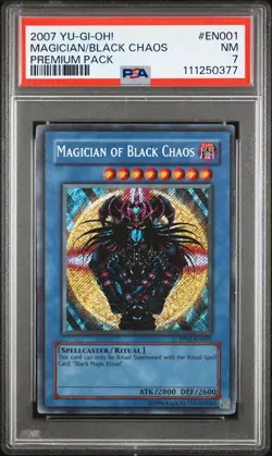 Yu-Gi-Oh! Premium Pack Magician of Black Chaos 2007 PP01-EN001 Unlimited PSA 7 - Image 1