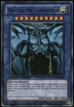 Yu-Gi-Oh! - Obelisk the Tormentor 2010 LC01-EN001 Ultra Rare Limited Edition - Image 1