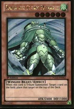 Yu-Gi-Oh! - Raiza The Storm Monarch 2014 PGLD-EN062 Gold Rare 1st Edition - Image 1