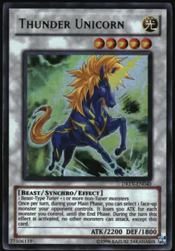 Yu-Gi-Oh! - Thunder Unicorn 2010 DREV-EN040 Ultra Rare Unlimited - Image 1