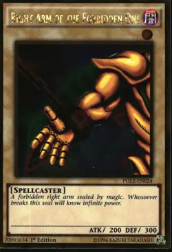 Yu-Gi-Oh! Right Arm of the Forbidden One 2015 PGL2-EN024 Gold Rare 1st Edition - Image 1