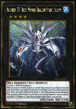 Yu-Gi-Oh! - Hope Woven Dragon Spider Shark 2016 PGL3-EN007 Gold SR 1st Edition - Image 1
