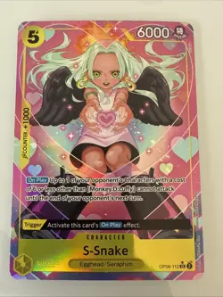 One Piece Card Game S-Snake OP08-112 SR Alt Art Parallel Two Legends English NM - Image 1