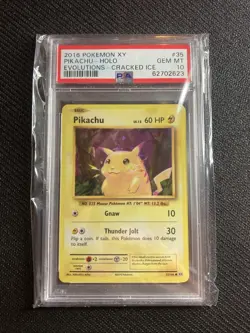 PSA 10 GEM MINT Pikachu 35/108 CRACKED-ICE HOLO Theme Deck Pokemon Card 053 - Image 1