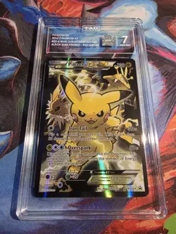 TAG 7 Pikachu 2016 XY #124 Black Star Promo Pokemon Card Full Art Holo - Image 1