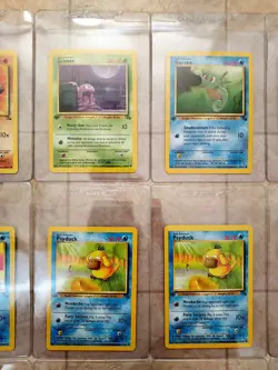Pokemon Cards 1st Edition Fossil Set Ekans Kabuto Geodude Psyduck Grimer Trainer - Image 3