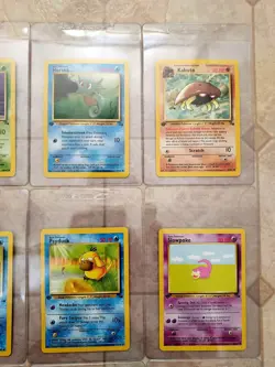 Pokemon Cards 1st Edition Fossil Set Ekans Kabuto Geodude Psyduck Grimer Trainer - Image 4
